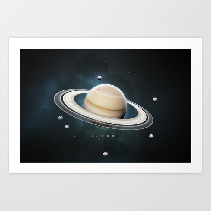 A Portrait of the Solar System: Saturn Art Print