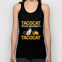 Tacocat Spelled Backwards Taco Cat Kitten Unisex Tank Top