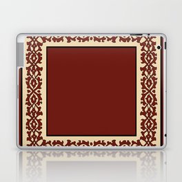 Oriental rug beige and red Laptop Skin