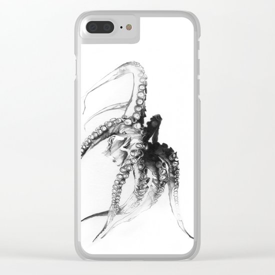Octopus Rubescens Clear iPhone Case