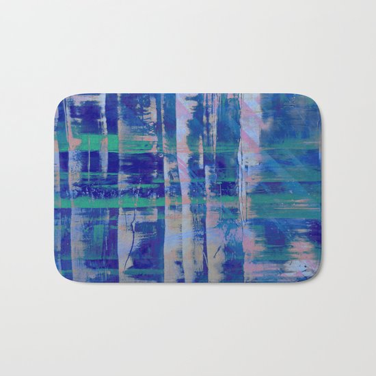 Broken Blue Bath Mat