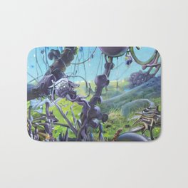 Field With Plants. Bath Mat