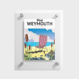 Weymouth seaside travel poster Floating Acrylic Print