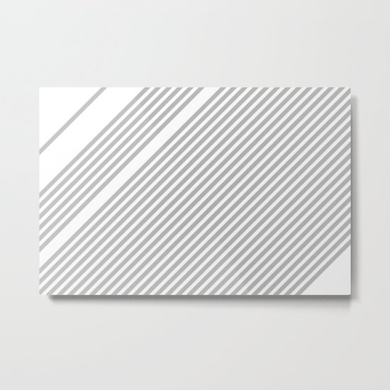 Silver Straws Metal Print