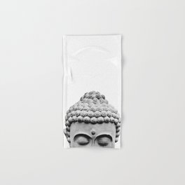 Shy Buddha - Black and White Photography Hand & Bath Towel