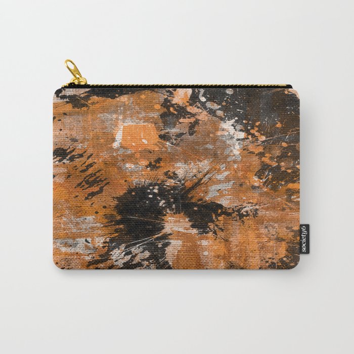 Rusting Darkness - Abstract in gold, black and white Carry-All Pouch