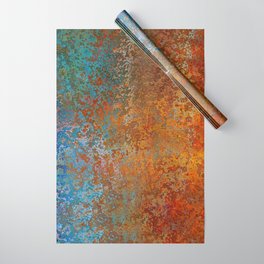 Vintage Rust, Copper and Blue Wrapping Paper