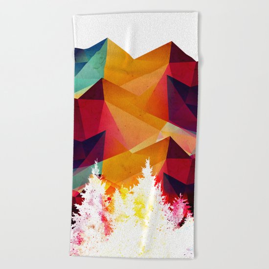 Forest made of color Beach Towel