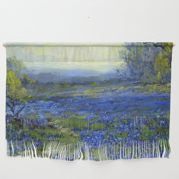 Meadow of Wild Blue Irises, Springtime by Maria Oakey Dewing Wall Hanging