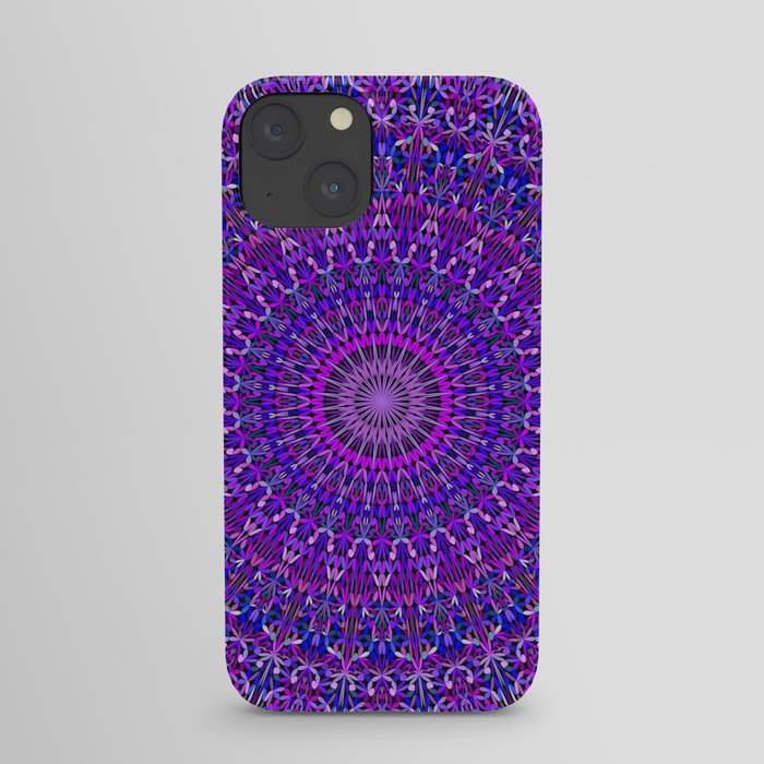 Lace Mandala in Purple and Blue iPhone Case
