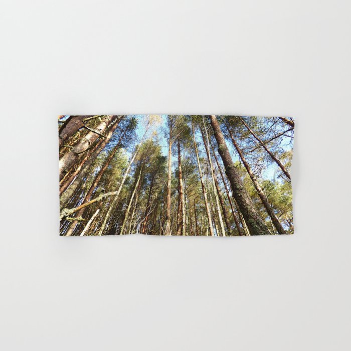 Pine Tree Canopy in Expressive and After Glow   Hand & Bath Towel