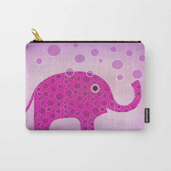 Elephant Blowing Bubbles Carry-All Pouch