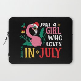Just A Girl Who Loves Christmas In July Laptop Sleeve