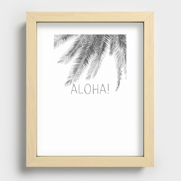 Aloha Palm Tree Recessed Framed Print
