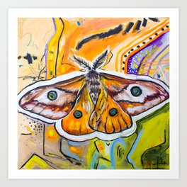 Emporer Moth Painting Art Print