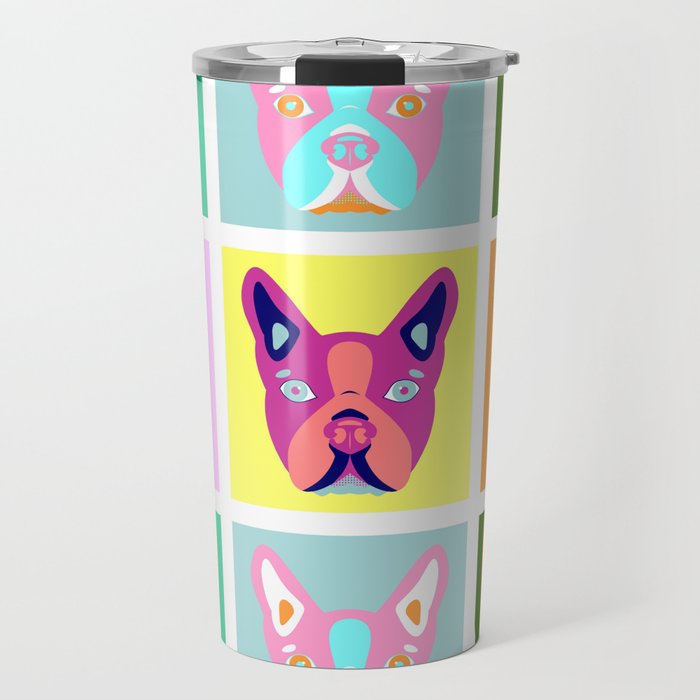 Boston Terrier Pop Art Travel Mug