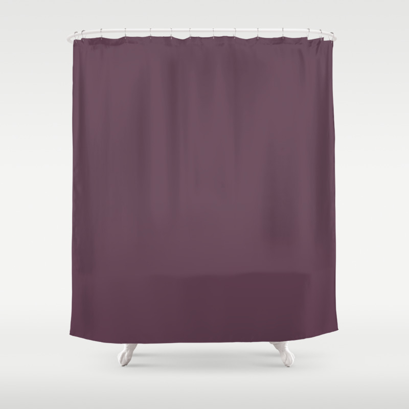 Deep Eggplant Purple Color Shower Curtain By Podartist Society6
