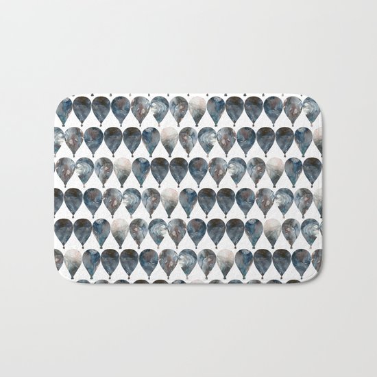 Hot Air Balloons Pattern Bath Mat