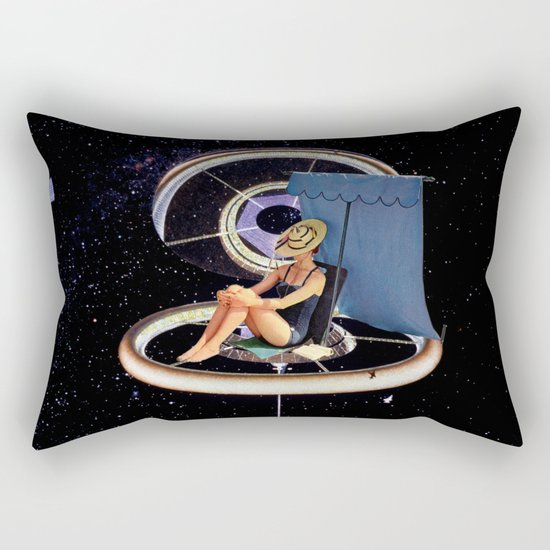 Chillin at the Space Station Rectangular Pillow