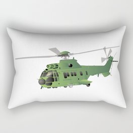Green Vector Helicopter Rectangular Pillow