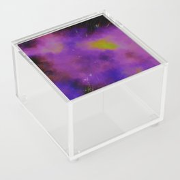 Digital glitch and distortion cosmos Acrylic Box