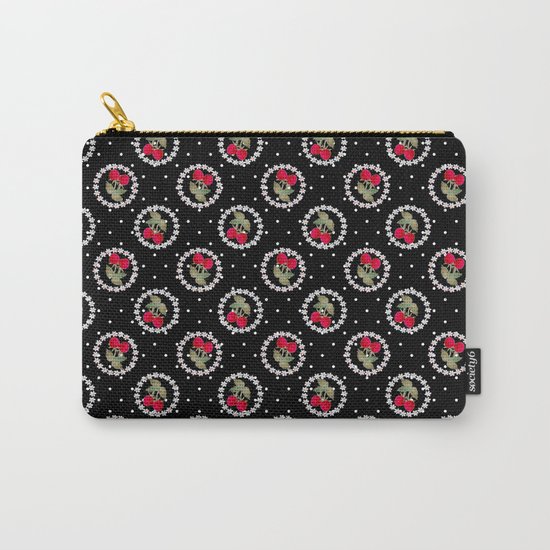 Floral pattern retro . Strawberry. Carry-All Pouch