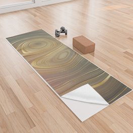 Gold Abstract Agate 12 Yoga Towel