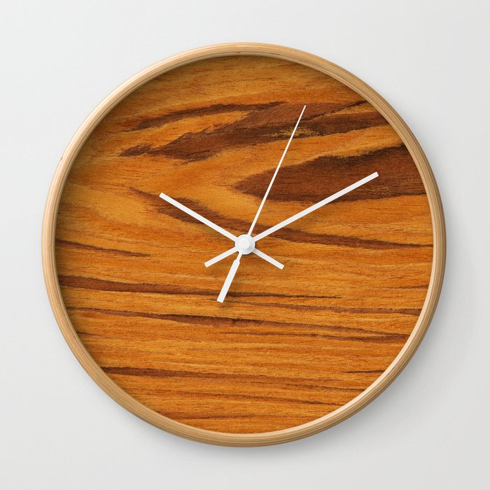 Teak Wood Wall Clock
