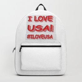 Cute Expression Design "I LOVE USA!". Buy Now Backpack