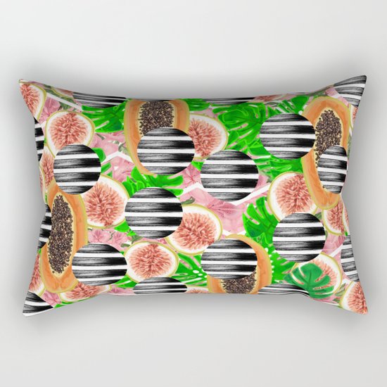 Tropical Fruits Rectangular Pillow