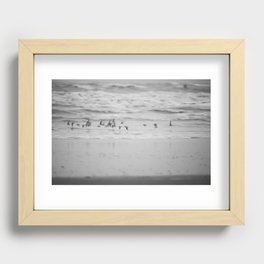 Birds at the beach Recessed Framed Print