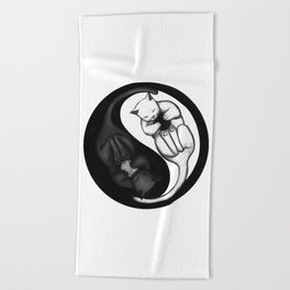 Yin and Yang playing Beach Towel