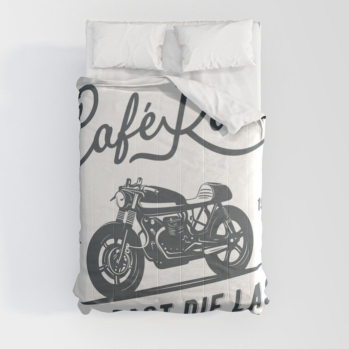 Cafe Racer Rider Motorcycle Comforter