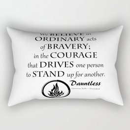 Dauntless Black Lettering Rectangular Pillow
