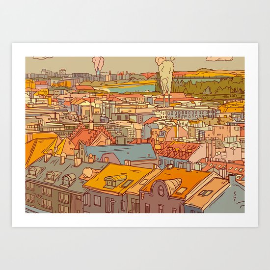 Budapest digital 1. Art Print