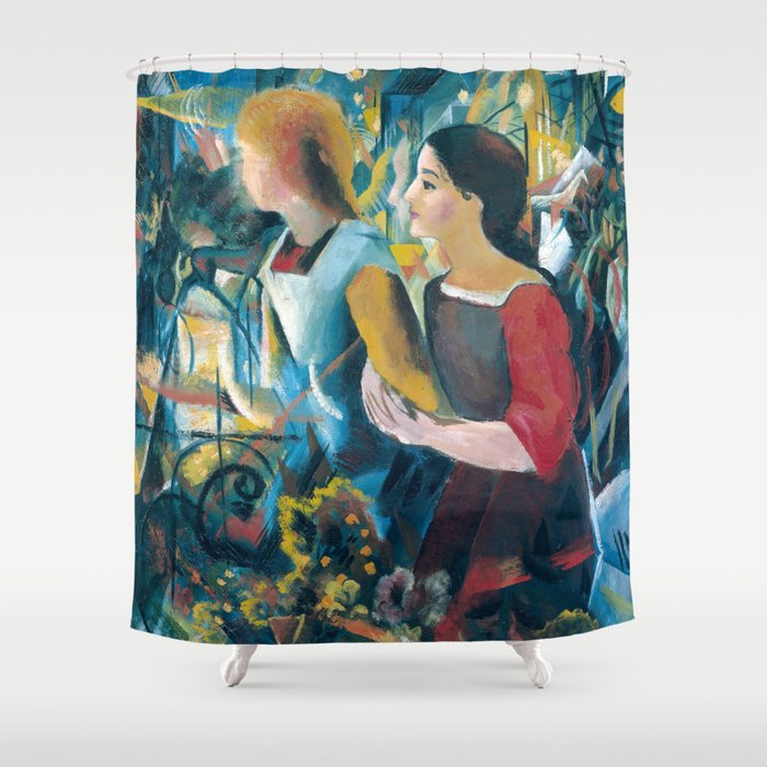 August Macke - Zwei Mädchen Two Girls 1913 Shower Curtain