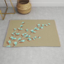 Minty Pussy Willows Rug