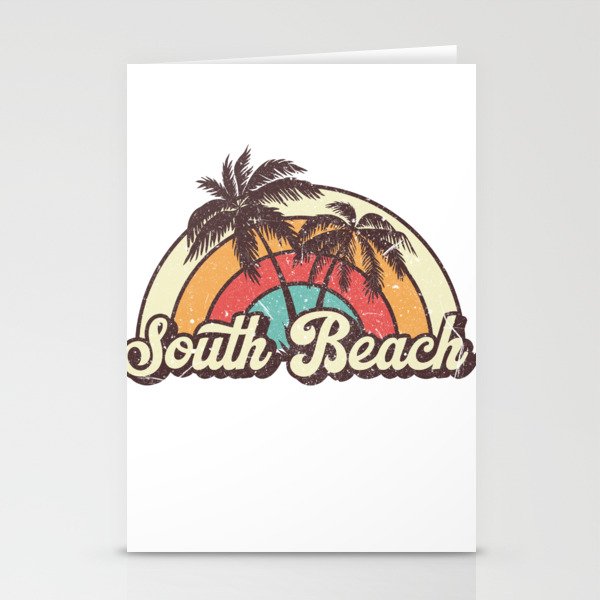 South Beach beach city Stationery Cards