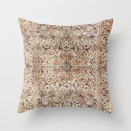 Silk Esfahan Persian Carpet Print Throw Pillow