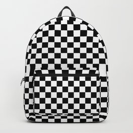 Classic Black and White Checkerboard Repeating Pattern Backpack | Designer, Graphicdesign, Trendy, Pattern, Chessgame, Blackpattern, Black, Whitepattern, Repeatingpattern, Chess 