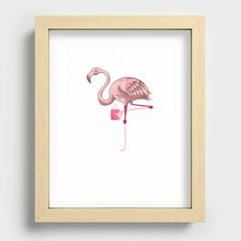 Flamingo-Coffee-Gifts-Lover-Coffee-Shirt Recessed Framed Print
