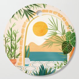 Villa View Tropical Landscape / Villa Series Cutting Board