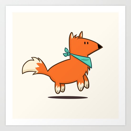 Fox Hop Art Print