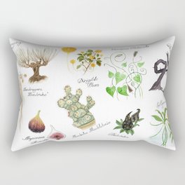 Herbology Pattern Rectangular Pillow
