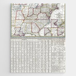 United States - Mitchell's Traveler's Guide - 1835 vintage pictorial map Jigsaw Puzzle