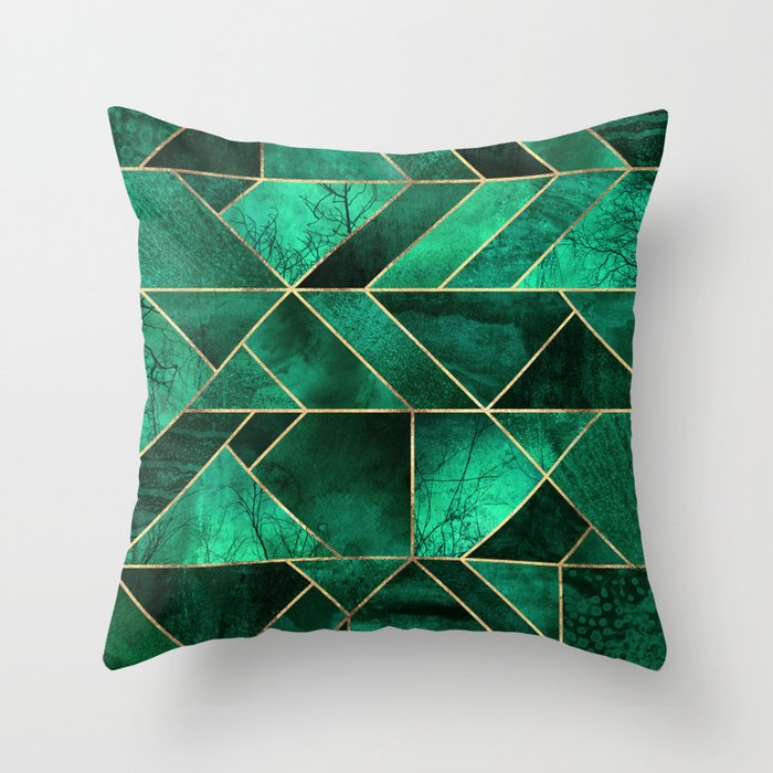 green throw pillows covers