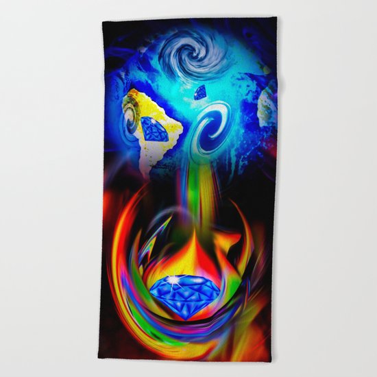 Our World Is A Magic - Is A Diamond Beach Towel
