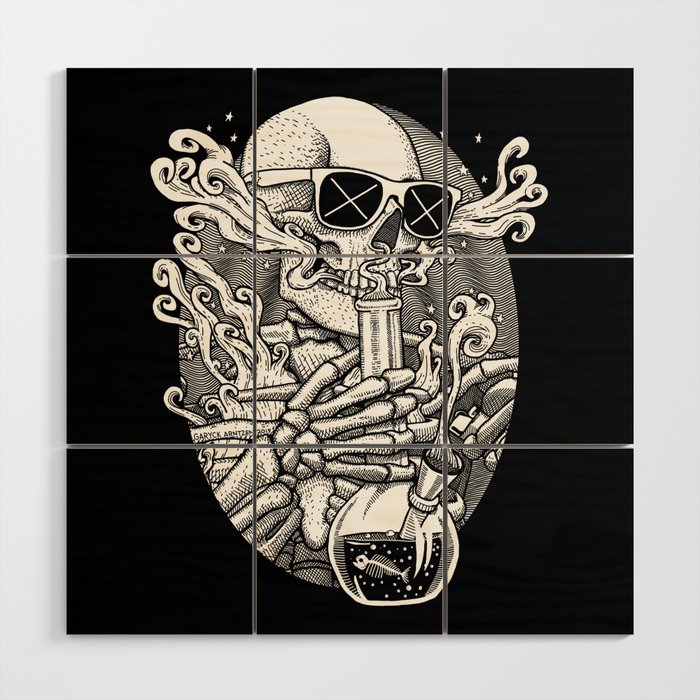 Light It Up - Skeleton Stoner Art Print by snazzygaz | Society6
