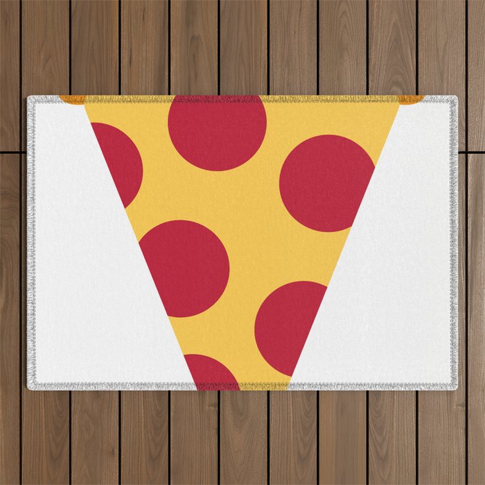 Pizza Emoji Outdoor Rug