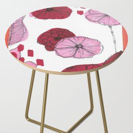 Tulip flower artwork Side Table